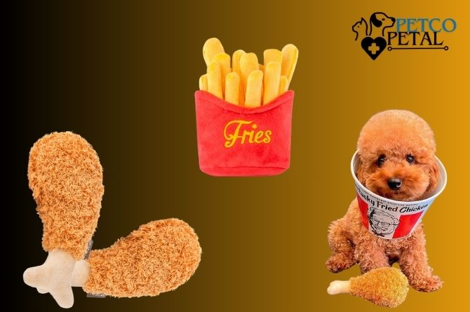 Fluffy's Fried Chicken Dog Toy