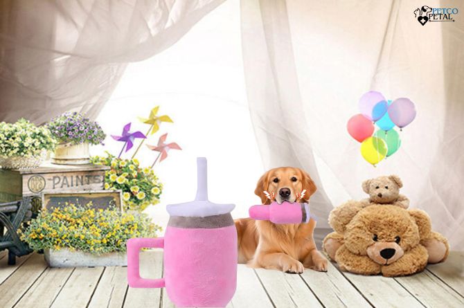 Pup Cup Tumbler Plush Dog Toy